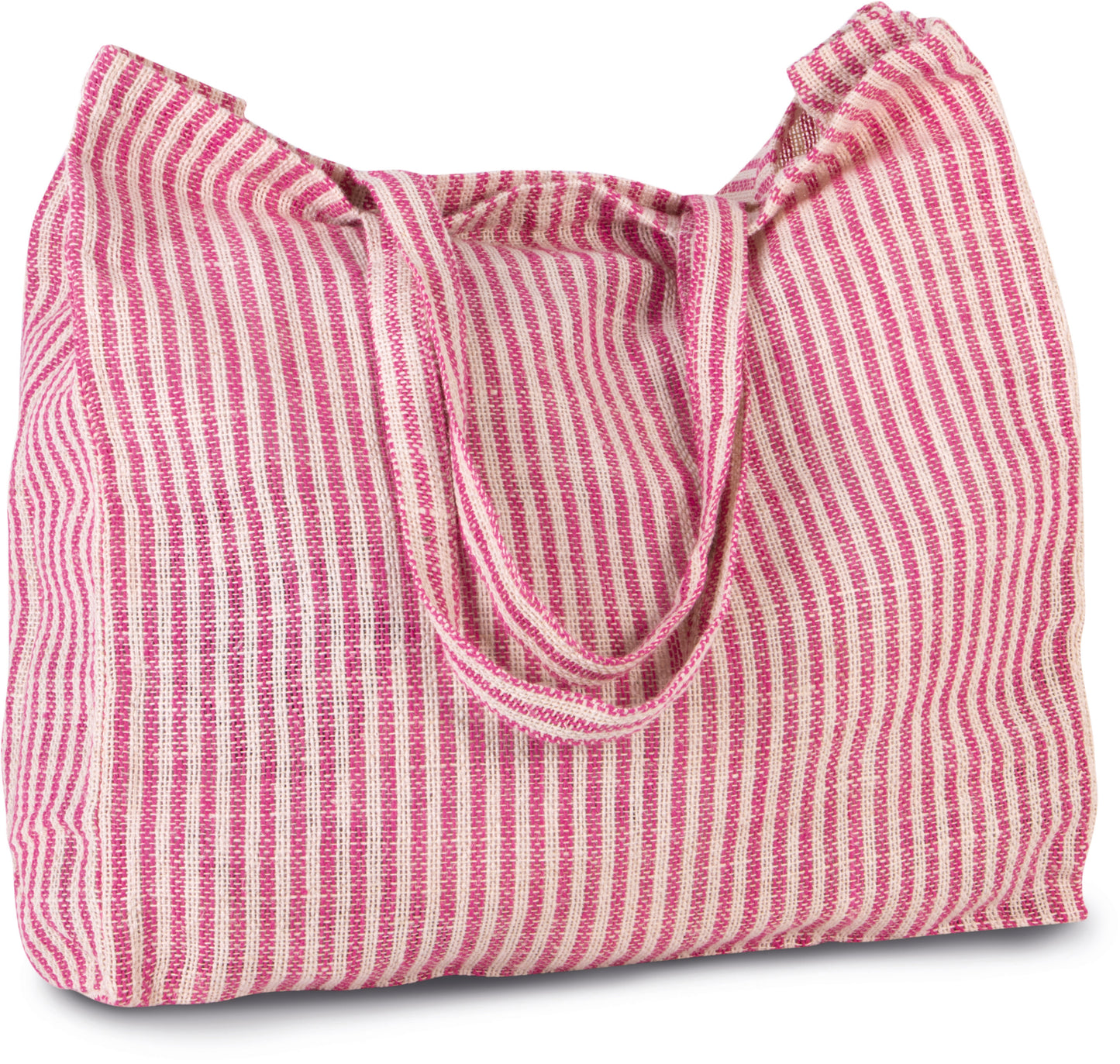 Gestreepte shopper van juco