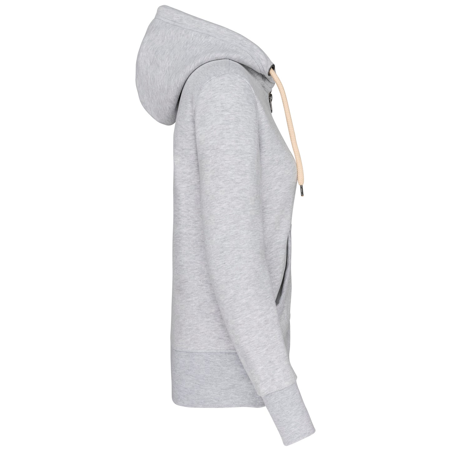 Vintage damessweater met rits en capuchon