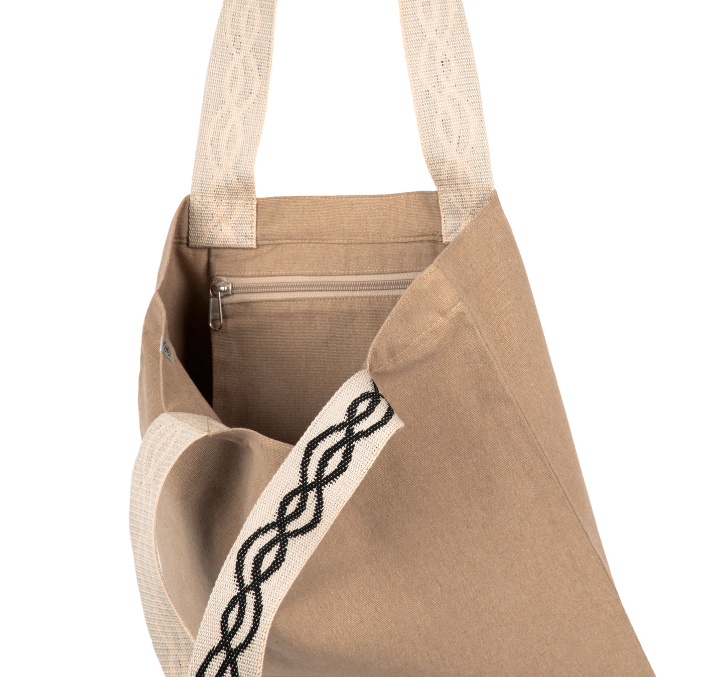 Gerecyclede shopper met platte bodem