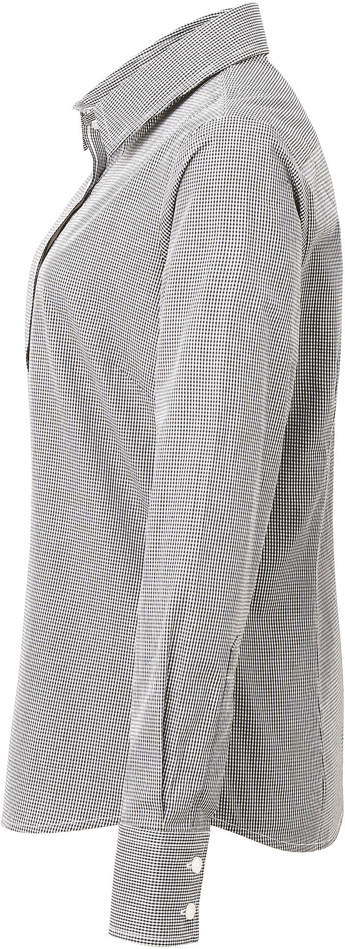 Ladies' long sleeve microcheck gingham shirt
