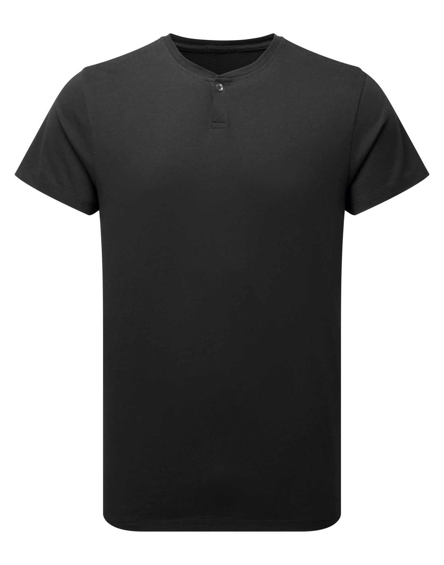 Ecologisch heren-T-shirt met knoopjeshals