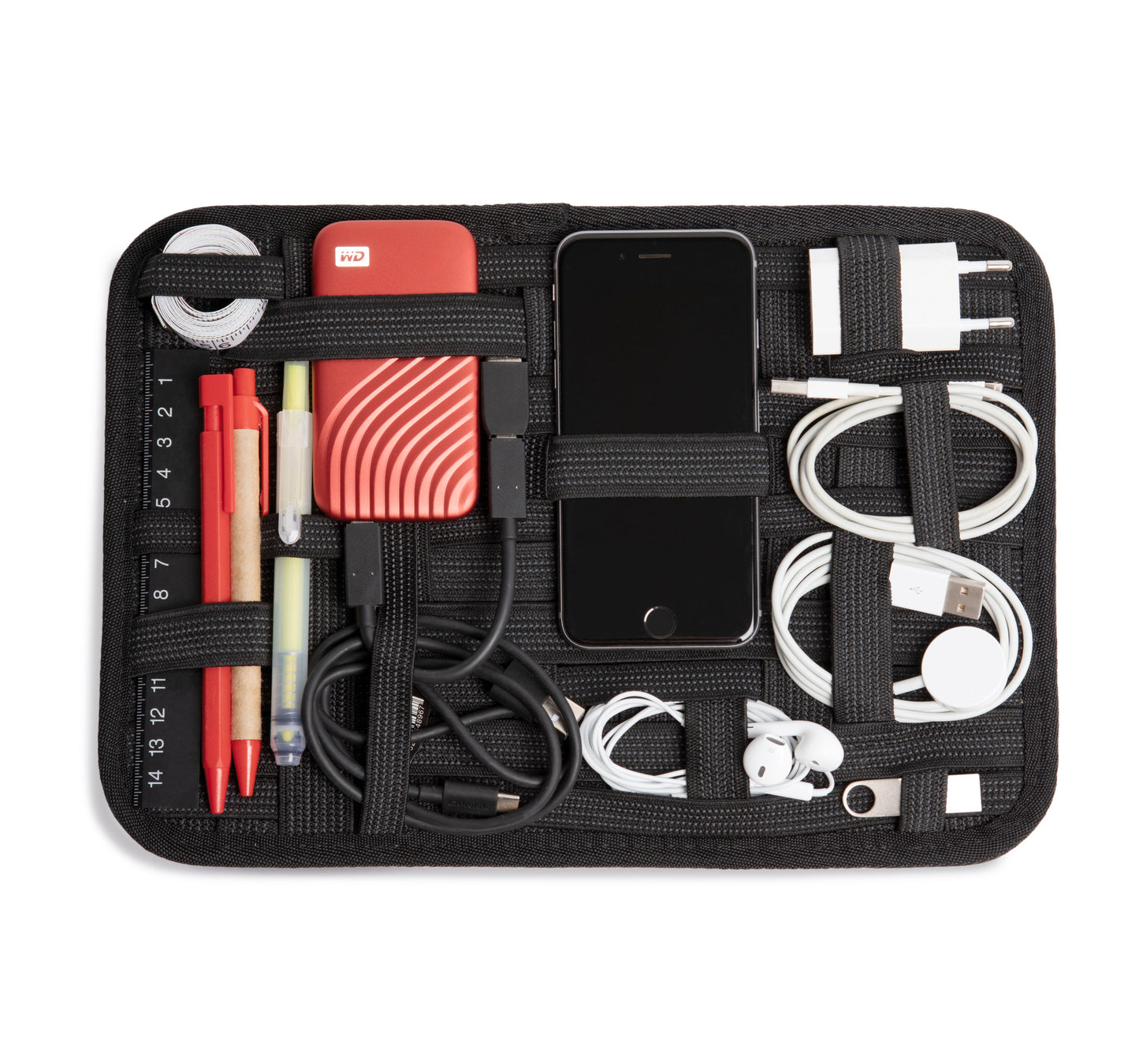 Organizer-tablet voor kabels en accessoires