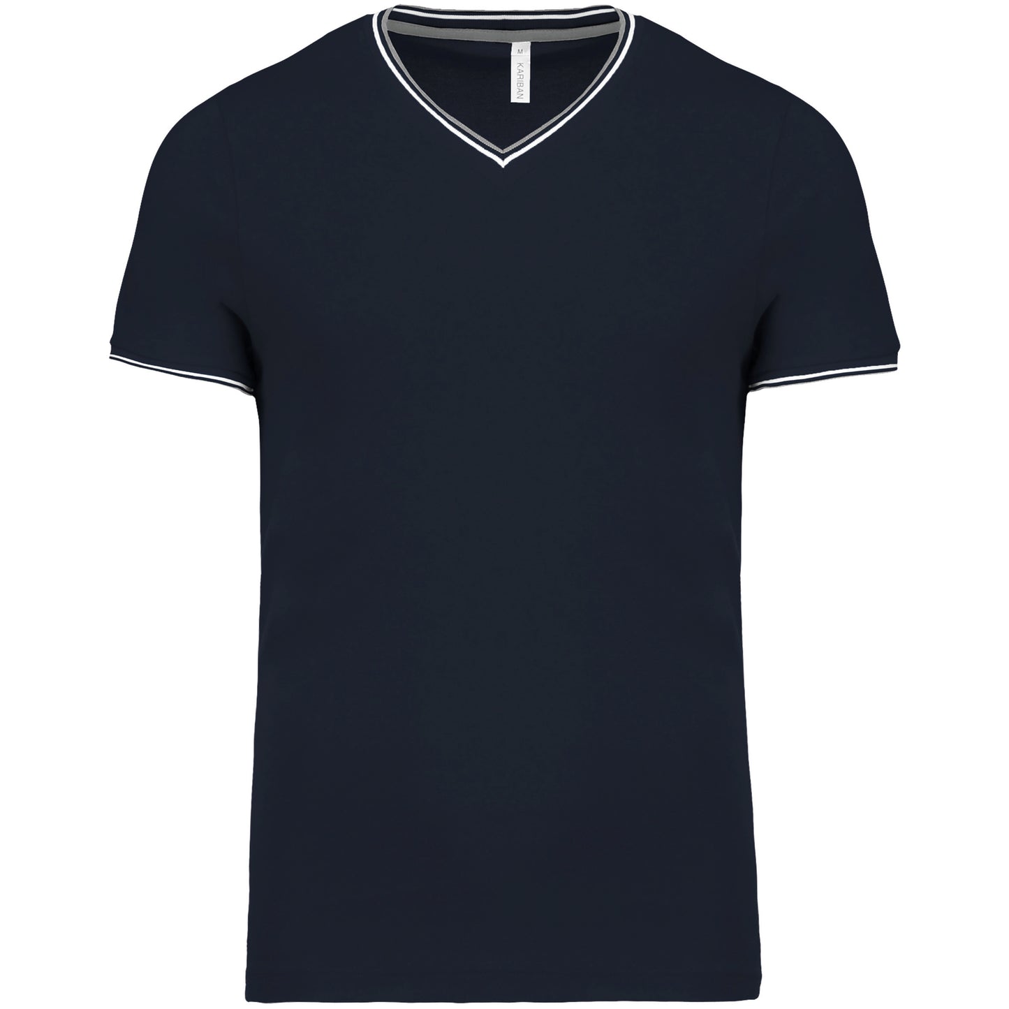 Heren-t-shirt piqué V-hals