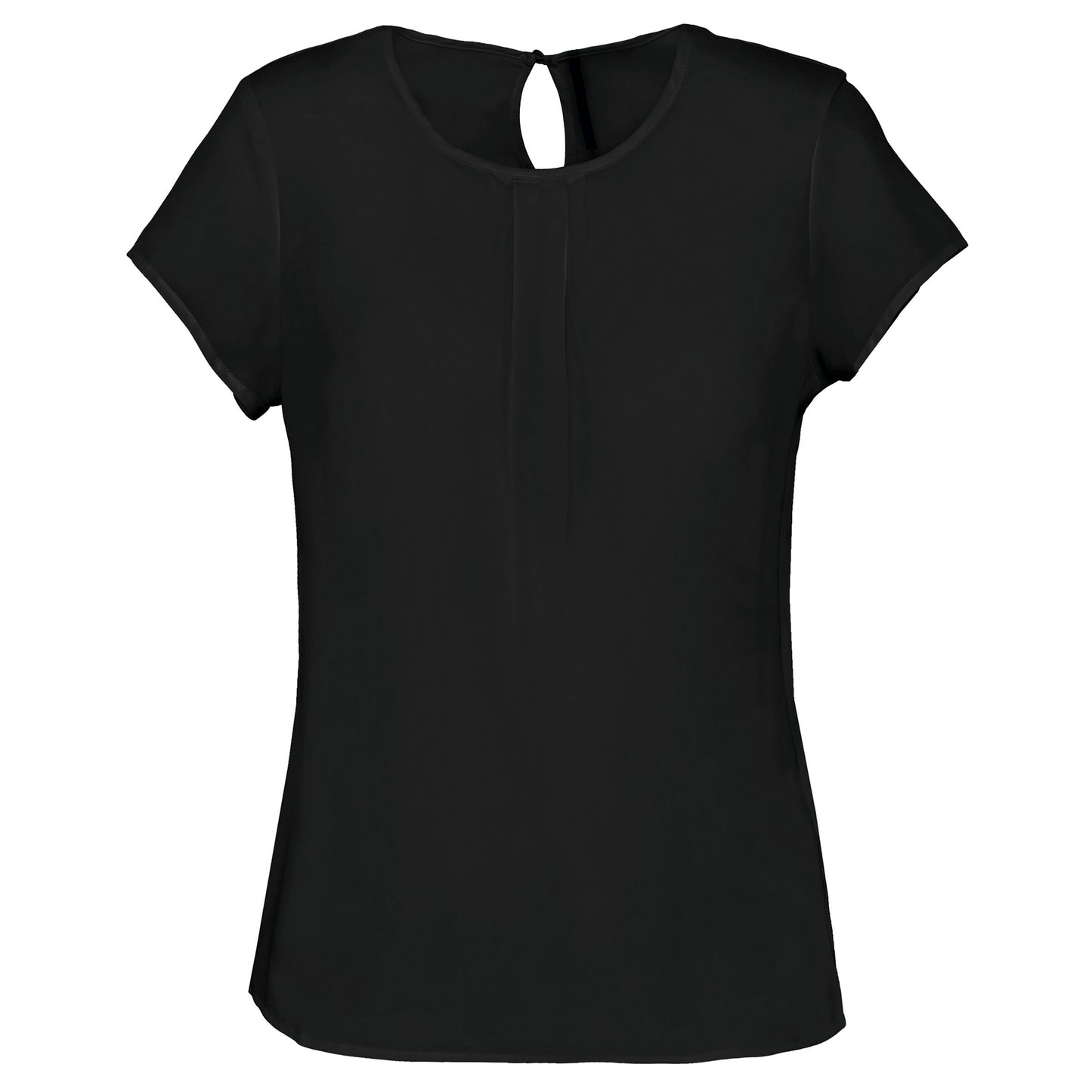 Damesblouse in crÍpe met korte mouwen