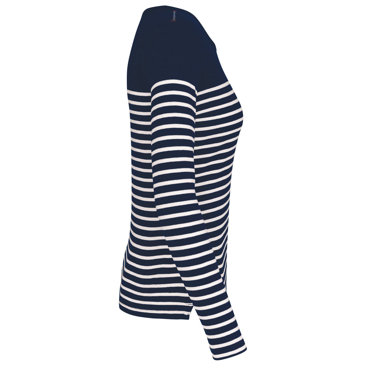 Gestreept dames-t-shirt lange mouwen