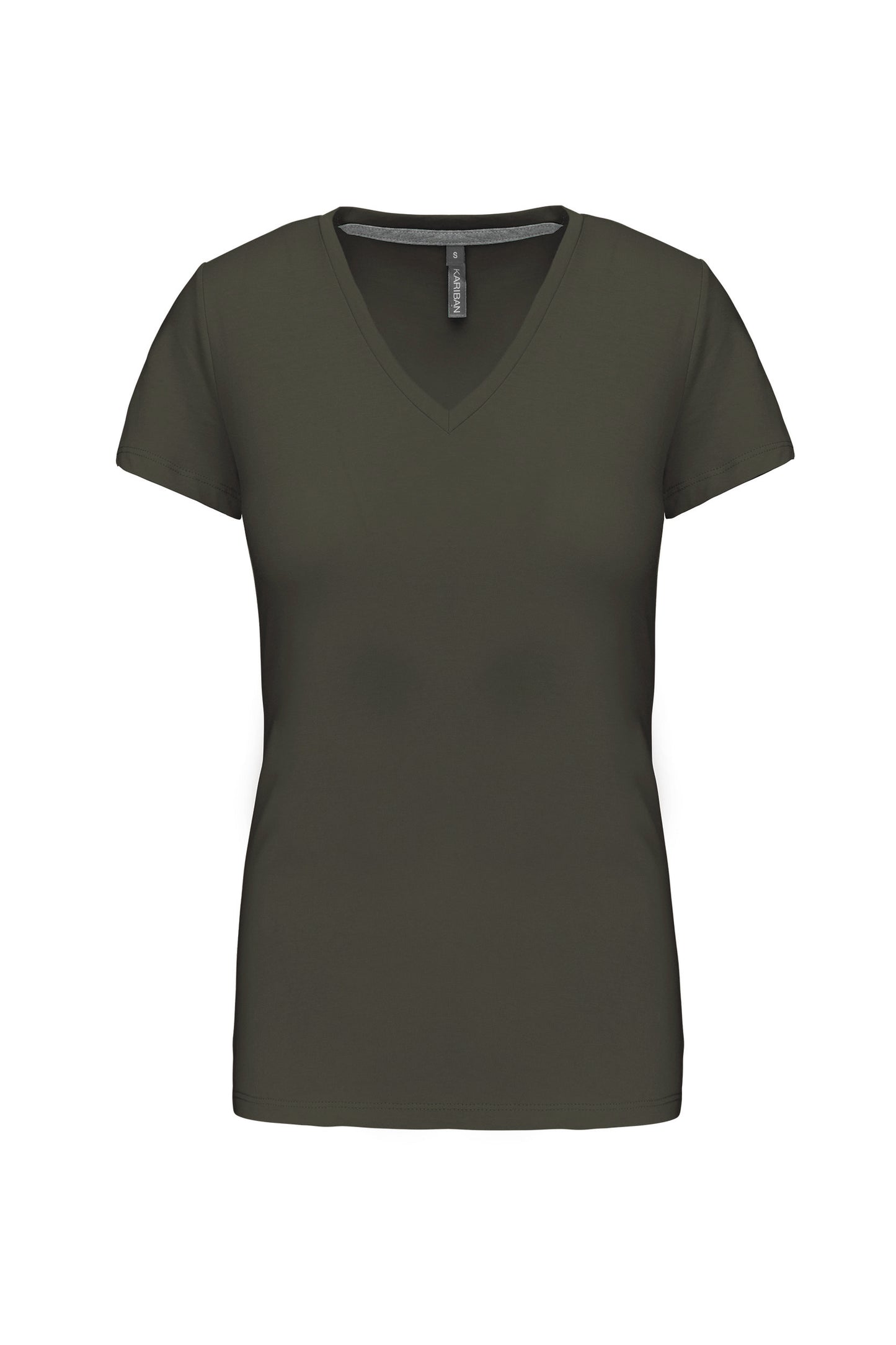 Dames T-shirt V-hals Korte Mouwen