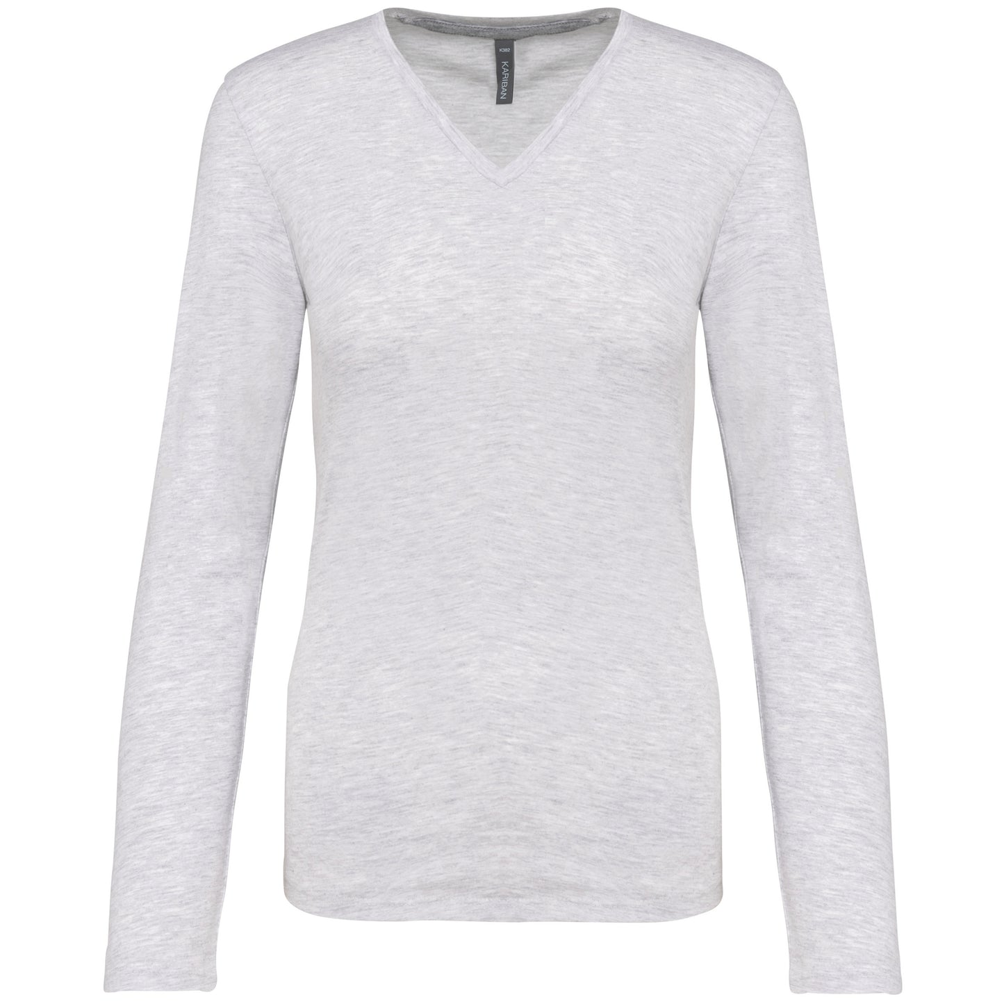 Dames t-shirt V-hals lange mouwen