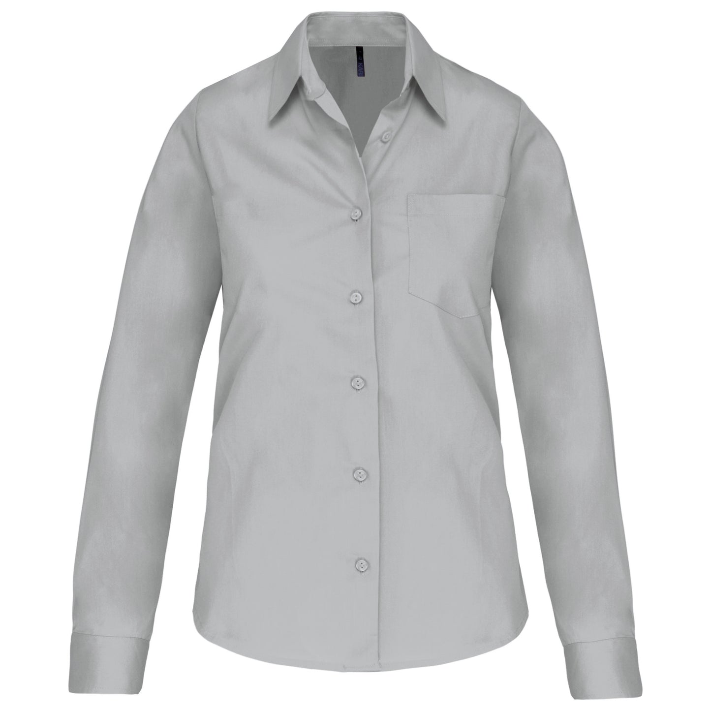 Dames poplin blouse lange mouwen