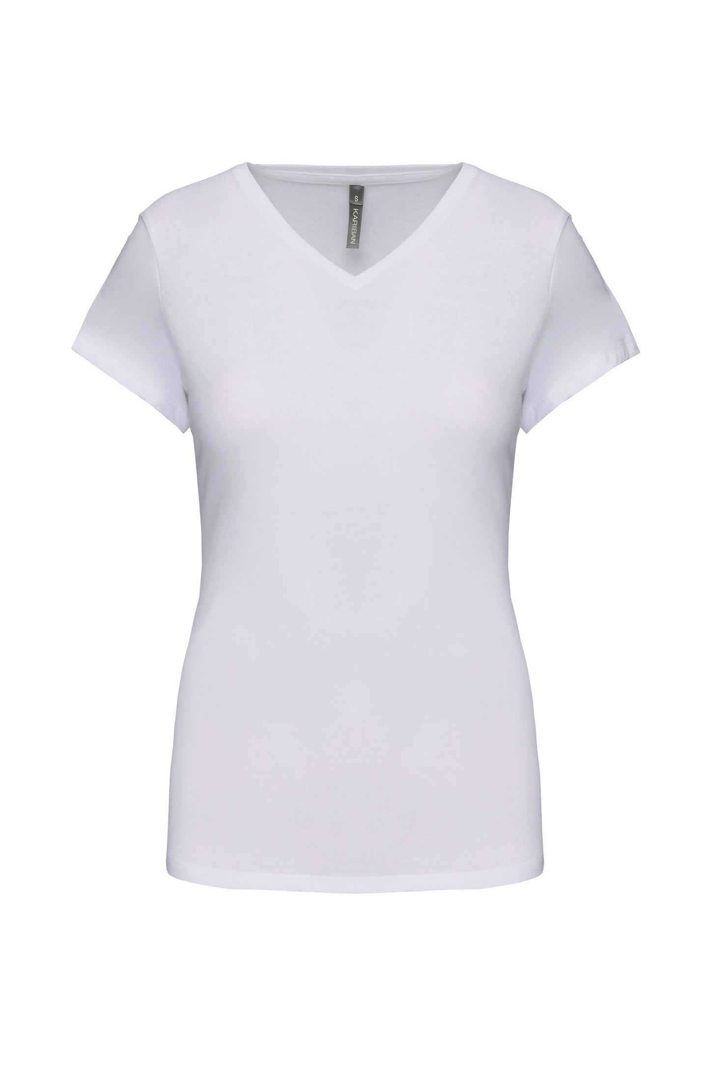 Dames-t-shirt V-hals korte mouwen
