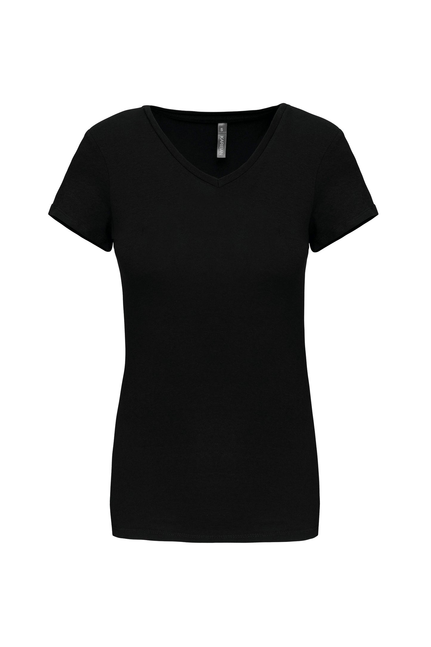 Dames-t-shirt V-hals korte mouwen
