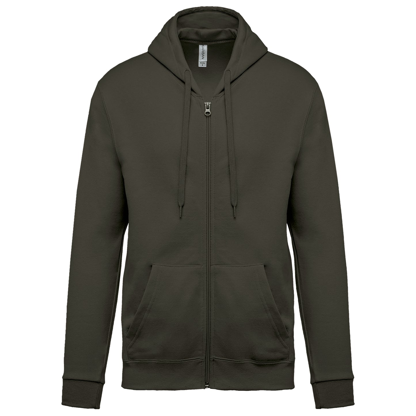 Sweater met rits en capuchon