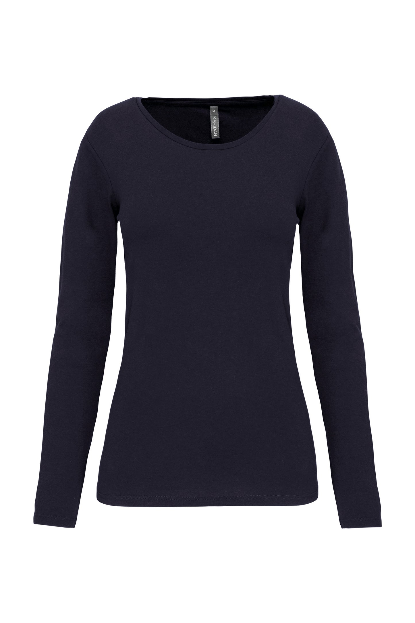 Dames-t-shirt ronde hals lange mouwen