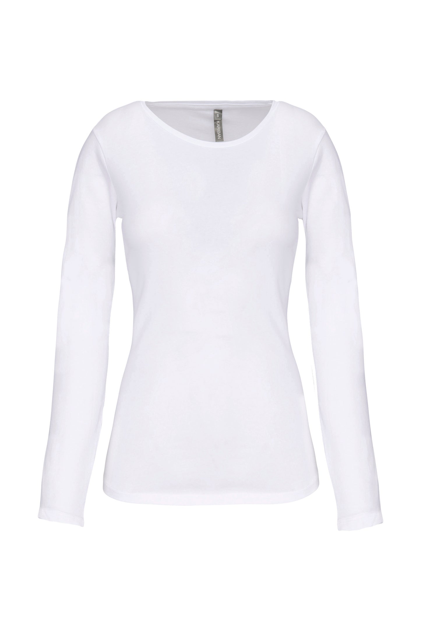 Dames-t-shirt ronde hals lange mouwen