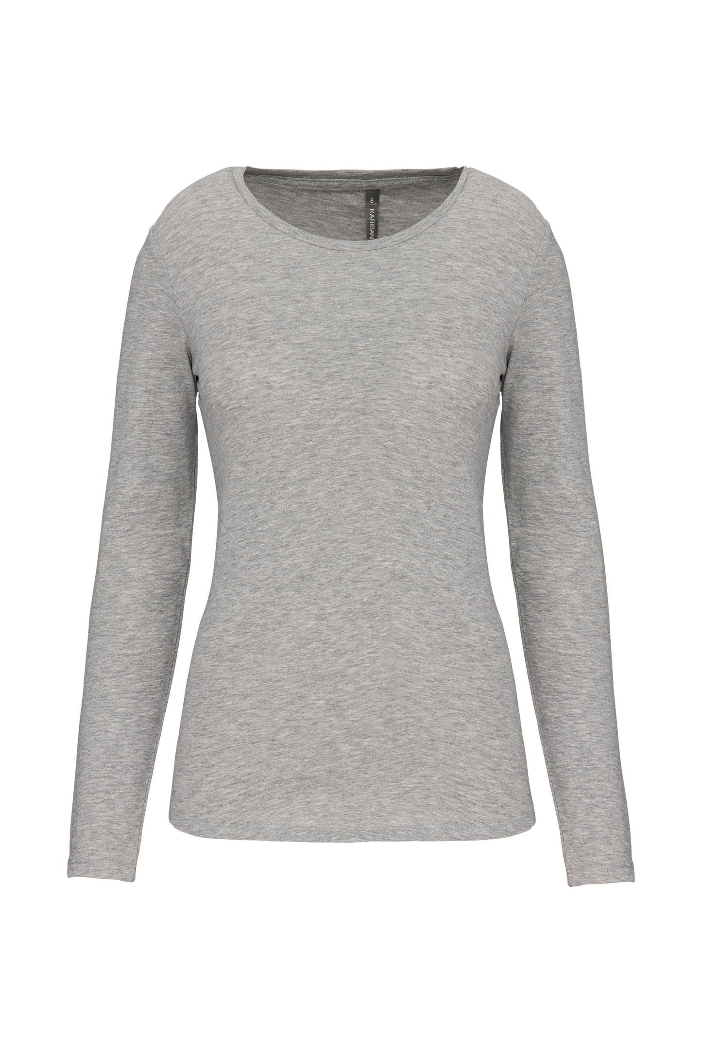 Dames-t-shirt ronde hals lange mouwen