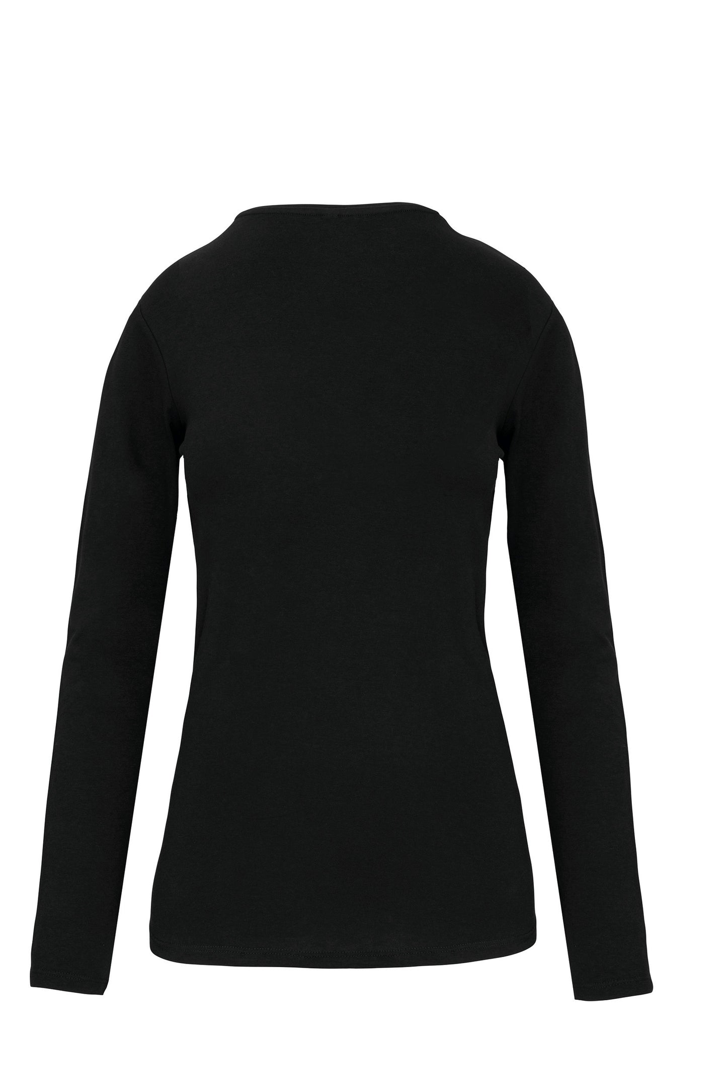 Dames-t-shirt ronde hals lange mouwen