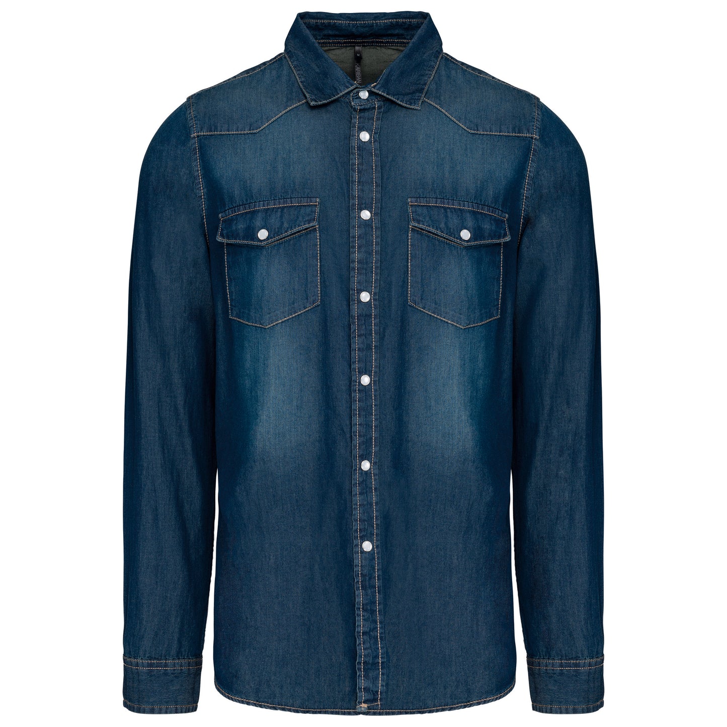 Heren denim overhemd lange mouwen