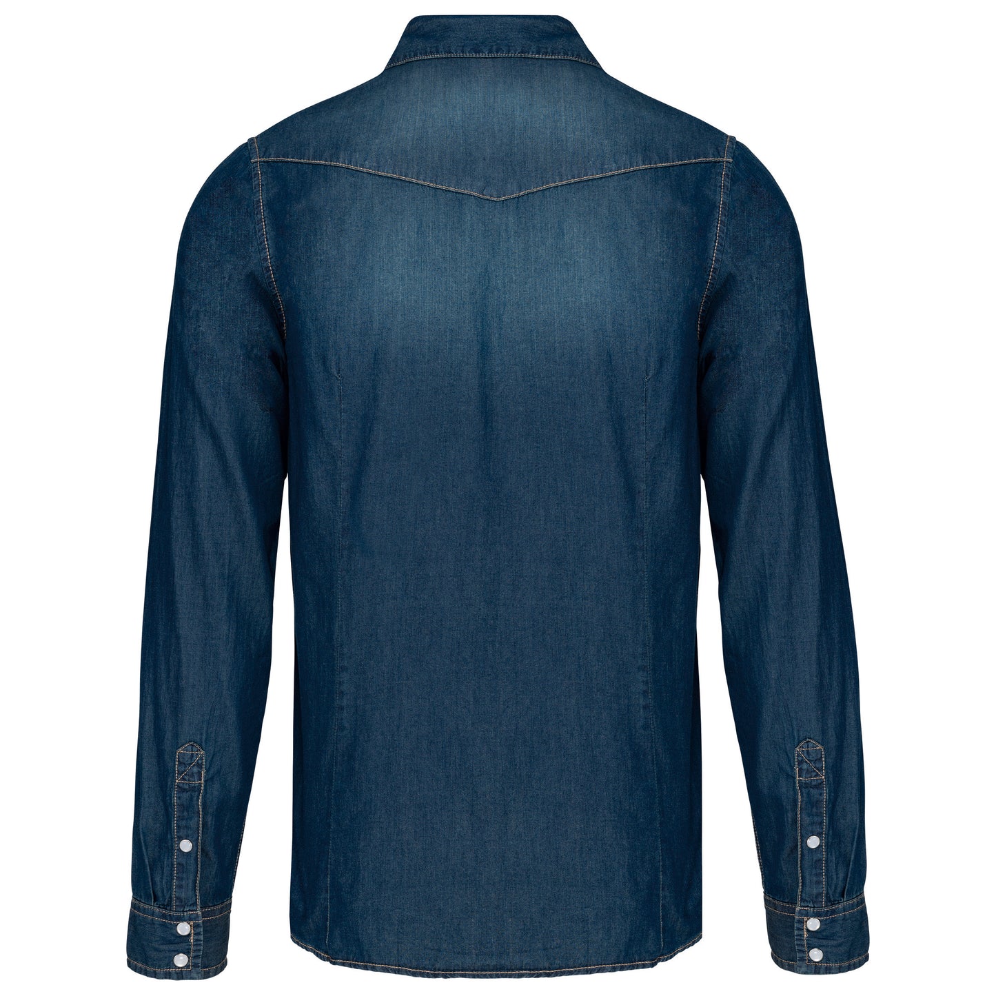 Heren denim overhemd lange mouwen