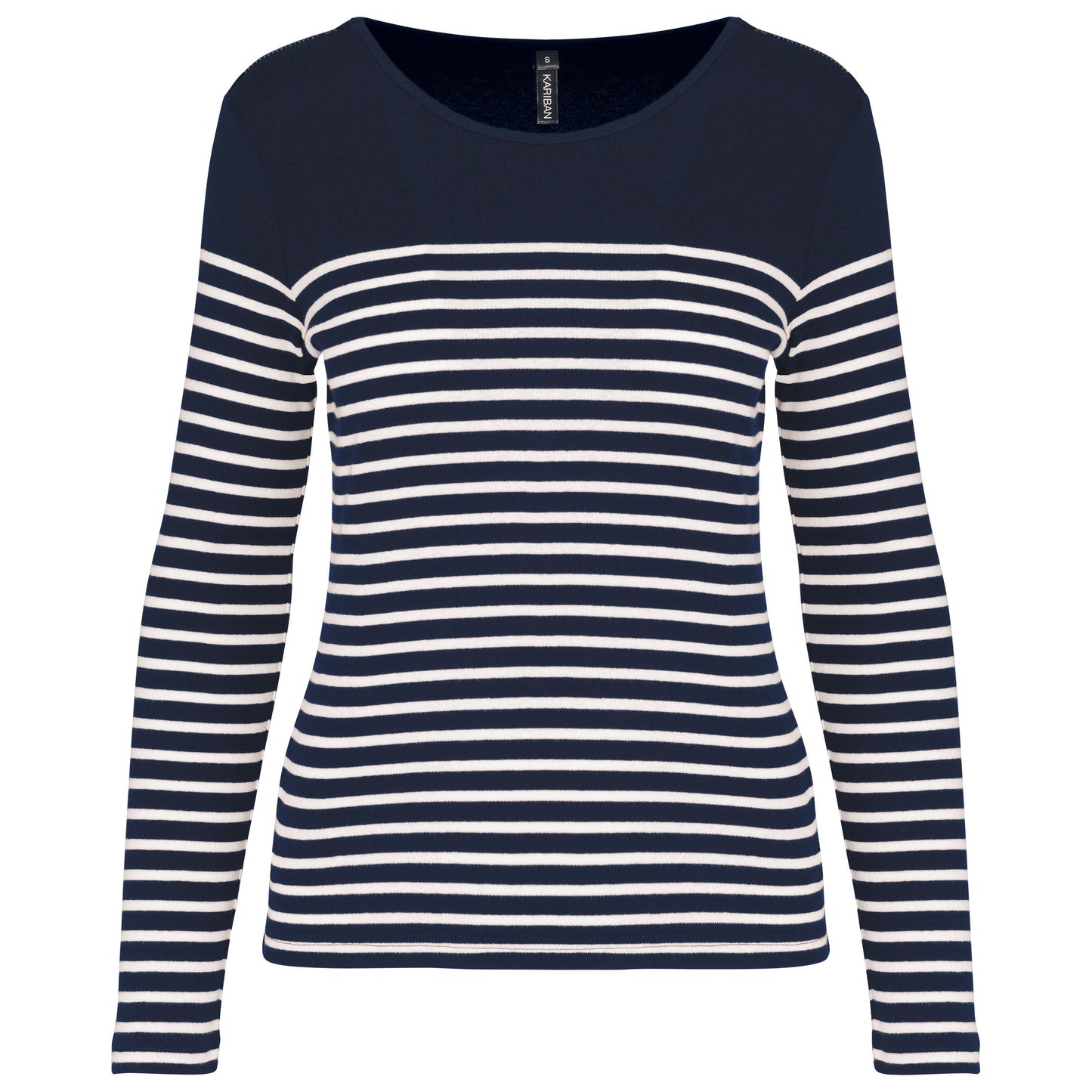 Gestreept dames-t-shirt lange mouwen