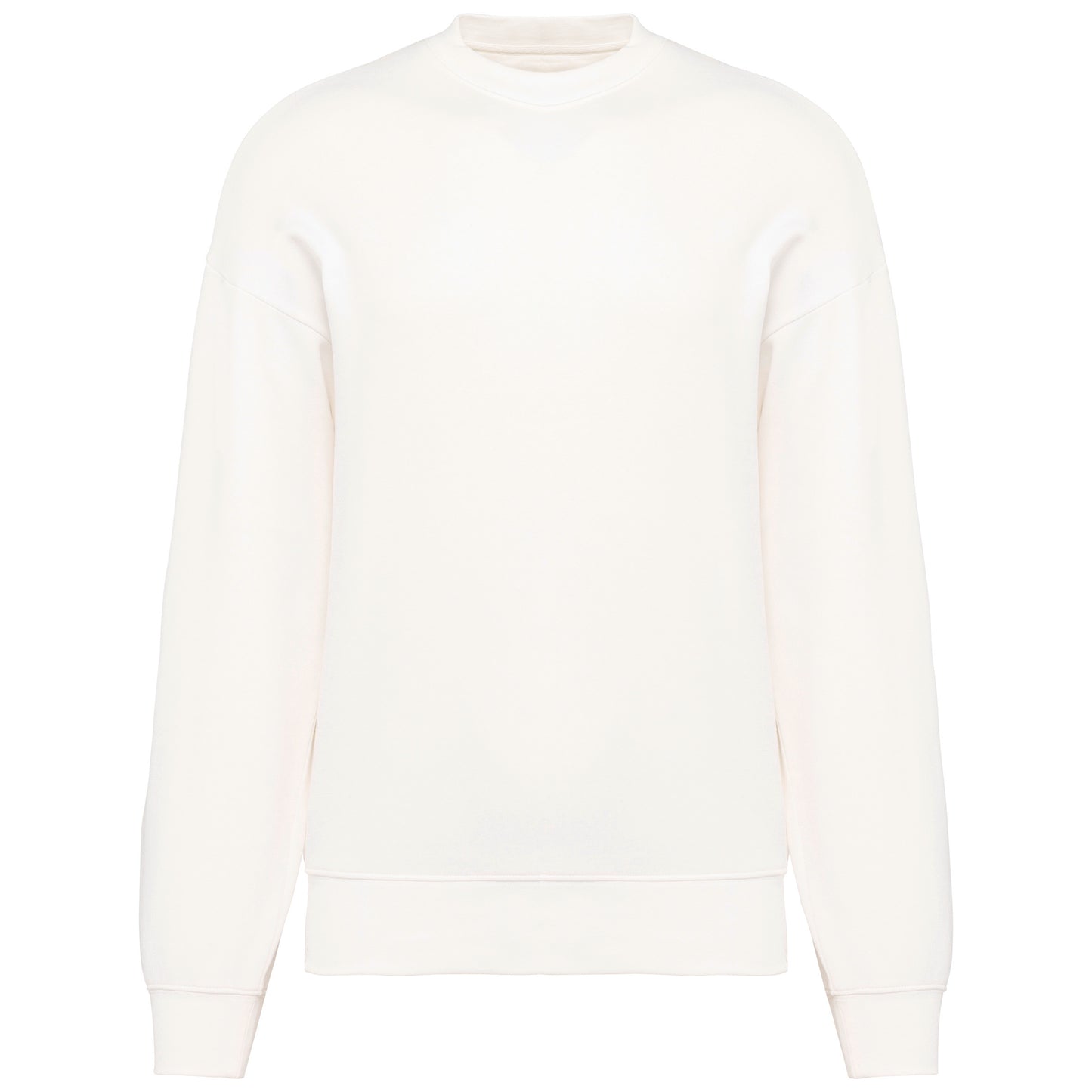 Ecologische oversized uniseks sweater met ronde hals