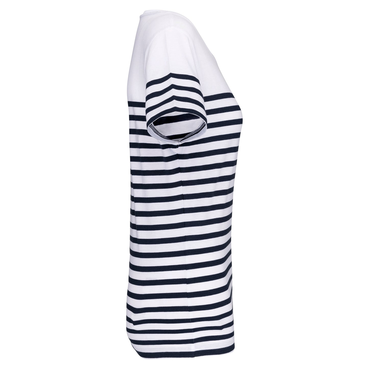 Marine-t-shirt ronde hals Bio dames
