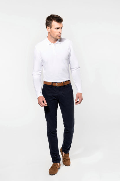 Herenpolo premium lange mouw PK202