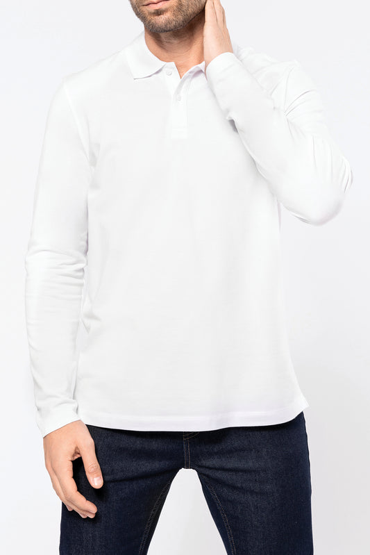 Herenpolo premium lange mouw PK202