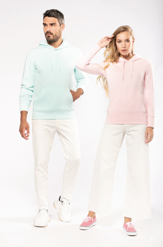 Ecologische herensweater met capuchon maat S t/m L