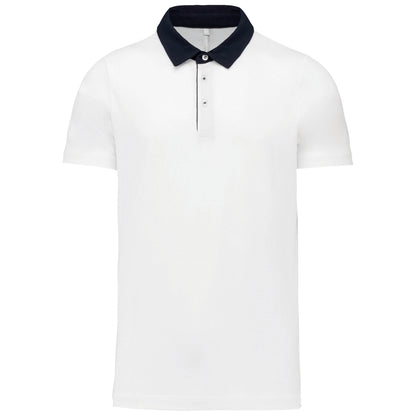 Tweekleurige herenpolo jersey
