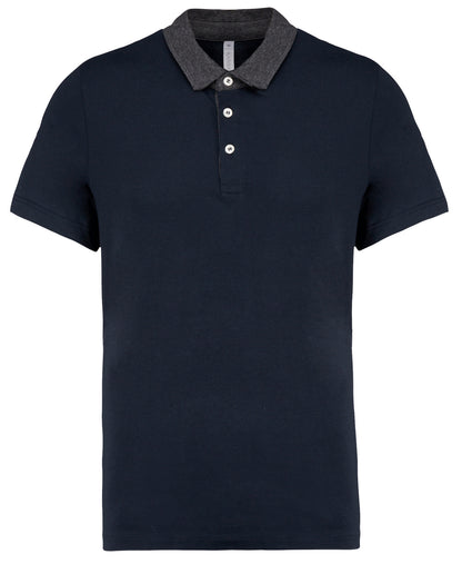 Tweekleurige herenpolo jersey