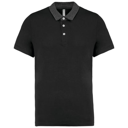 Tweekleurige herenpolo jersey