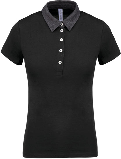 Tweekleurige damespolo jersey