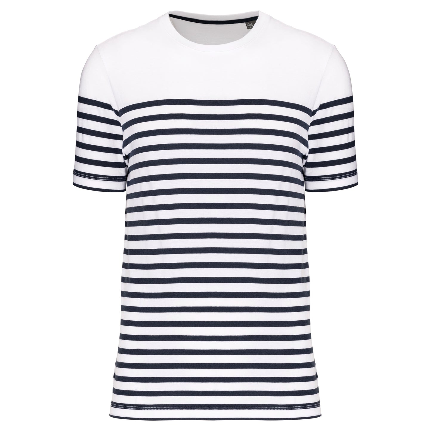 Marine-t-shirt ronde hals Bio heren