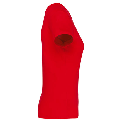 Dames T-shirt V-hals Korte Mouwen