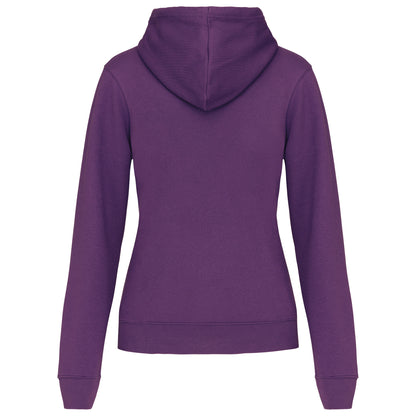 Damessweater met capuchon in contrasterende kleur