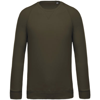 Herensweater BIO ronde hals raglanmouwen