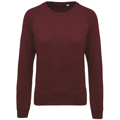Damessweater BIO ronde hals raglanmouwen