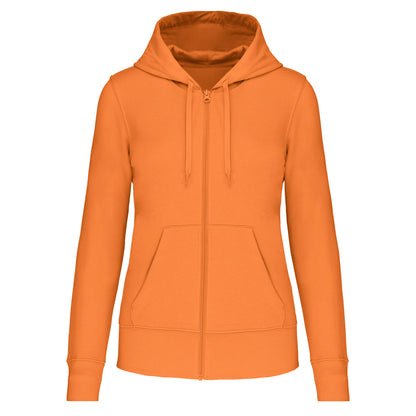 Ecologische damessweater met capuchon en ritssluiting