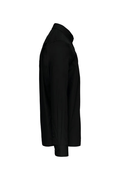 Heren poplin overhemd lange mouwen