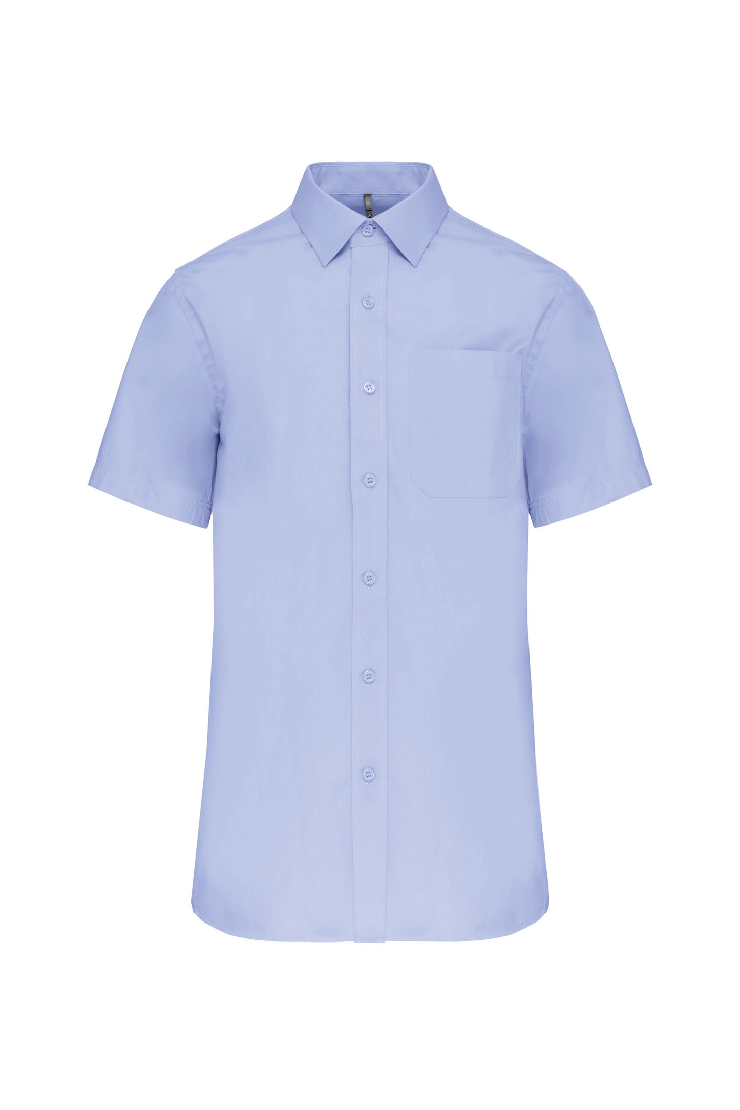 Heren poplin overhemd korte mouwen