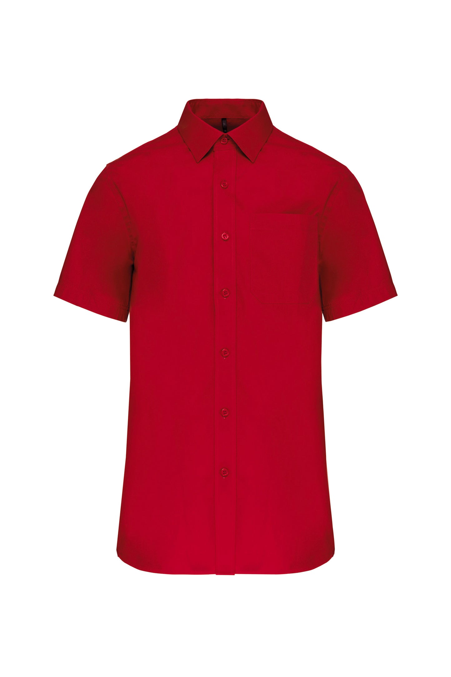 Heren poplin overhemd korte mouwen