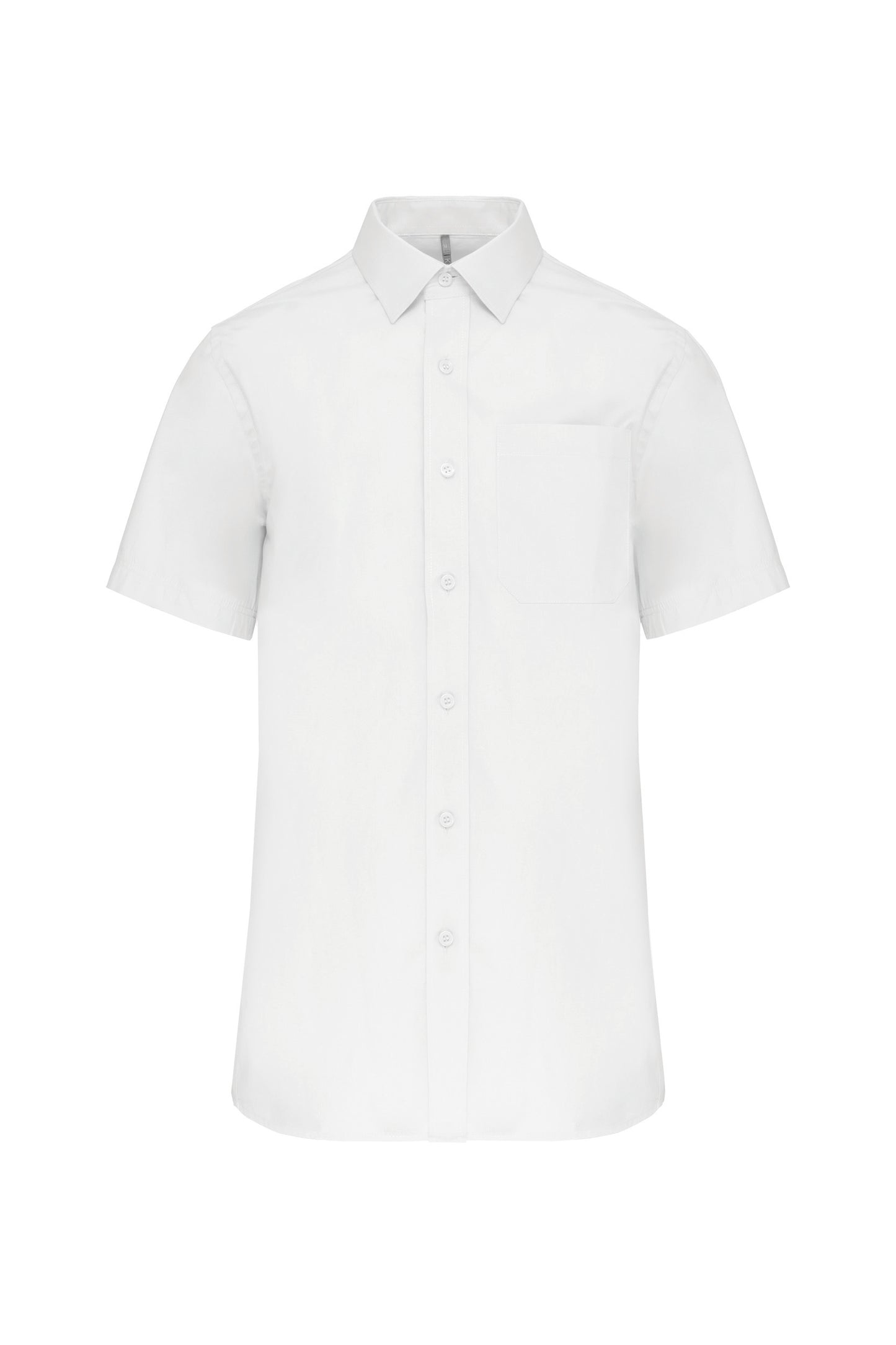 Heren poplin overhemd korte mouwen