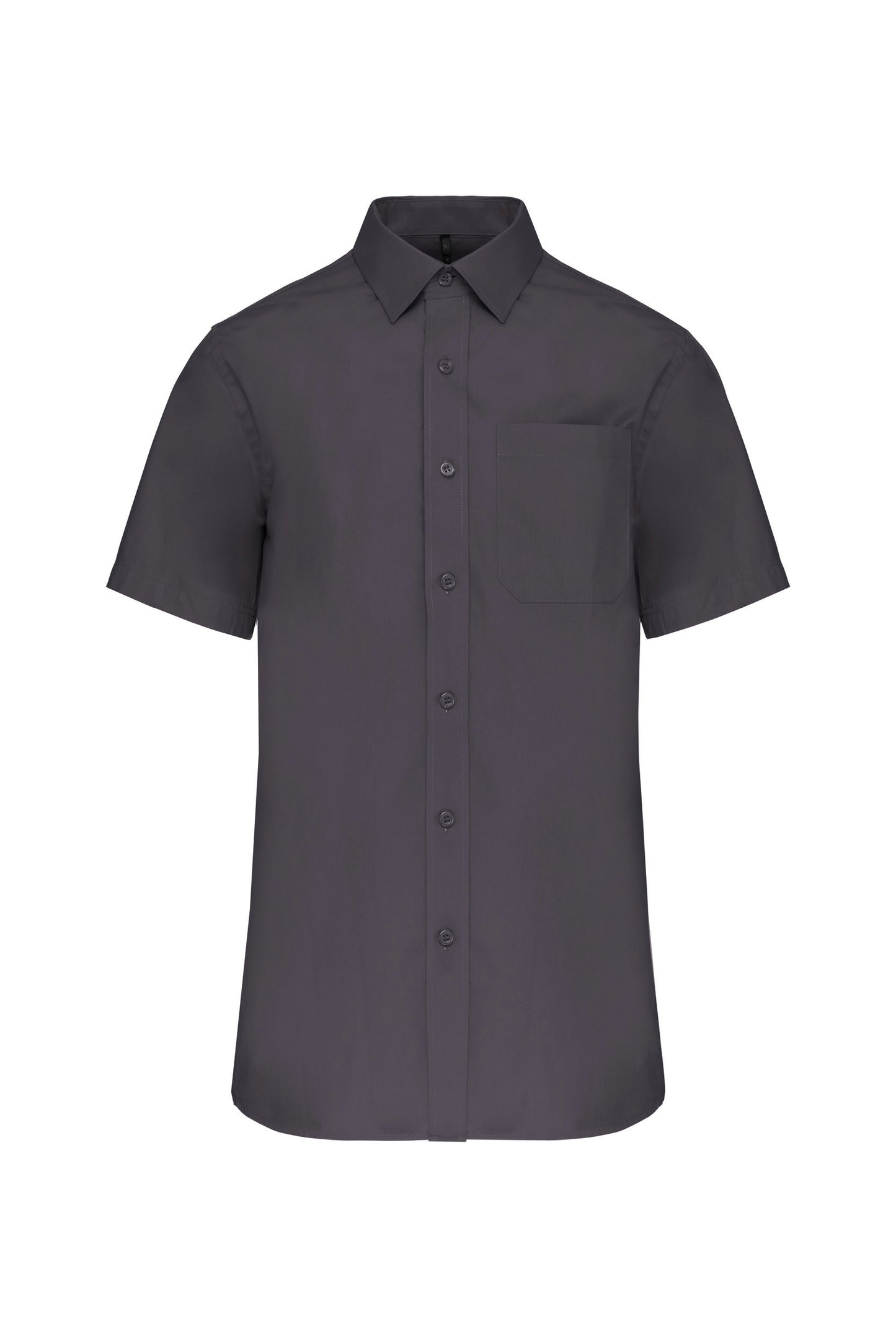 Heren poplin overhemd korte mouwen