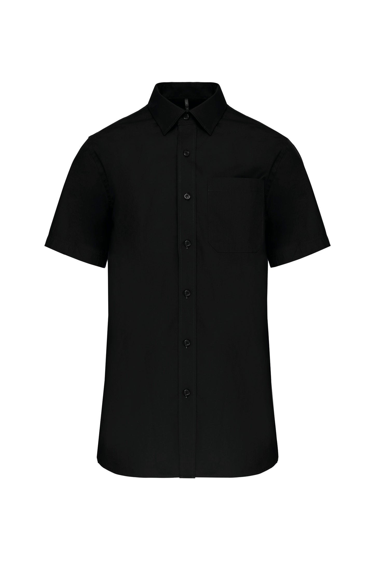 Heren poplin overhemd korte mouwen