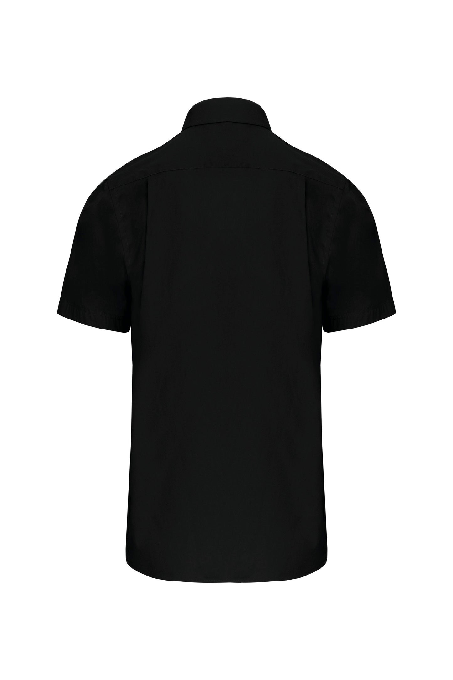 Heren poplin overhemd korte mouwen