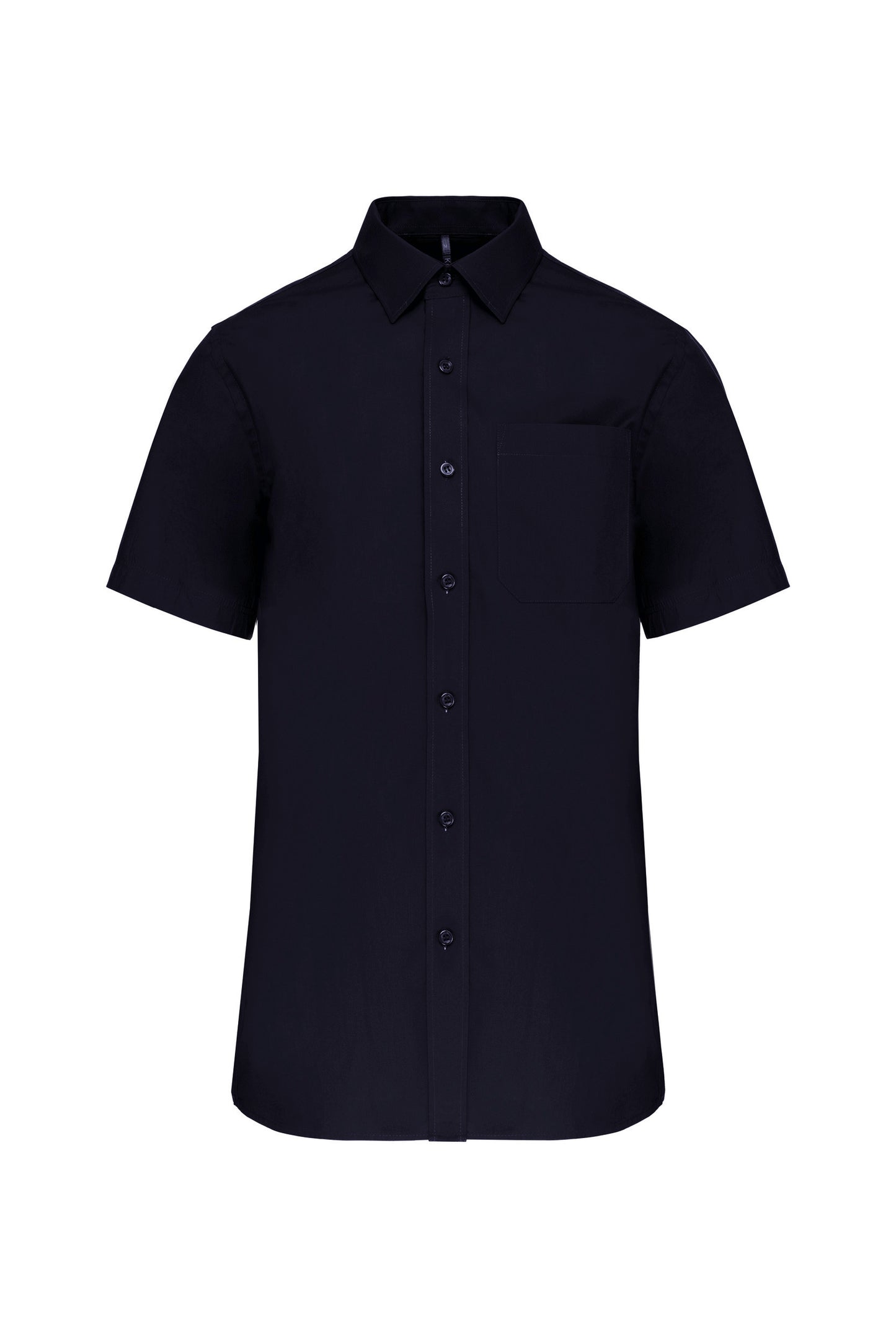 Heren poplin overhemd korte mouwen