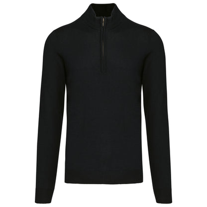 Heren pullover met ritskraag