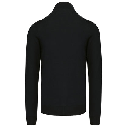 Heren pullover met ritskraag