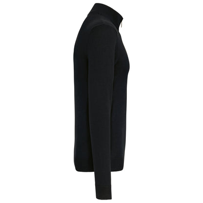 Heren pullover met ritskraag