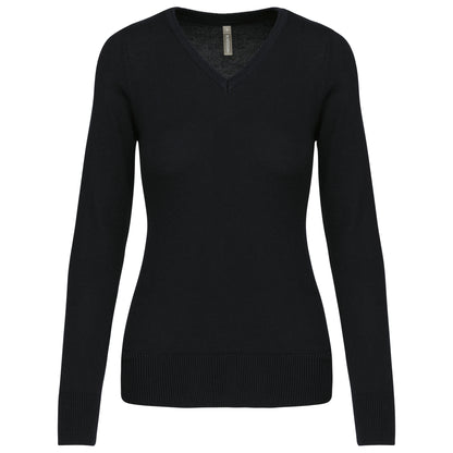 Dames pullover met v-hals