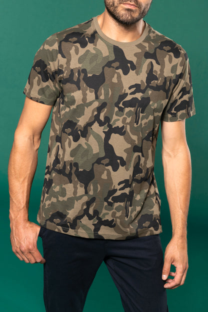 T-shirt camo korte mouwen